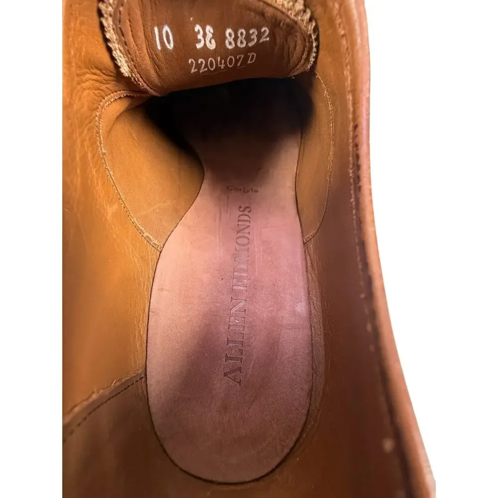 Allen Edmonds Carlyle Oxford 10 EEE Walnut Leather Plain Toe Dress Shoe